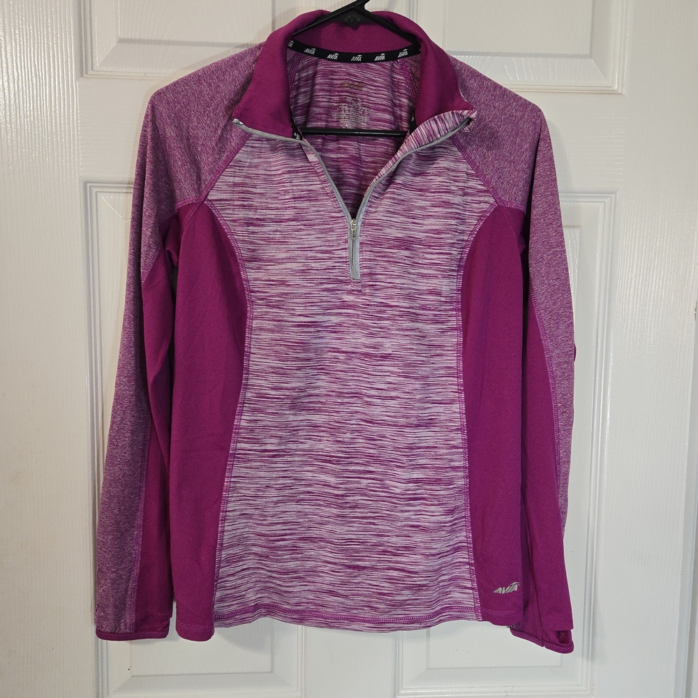 Avia Women's Pink and Purple Half-Zip Hoodie